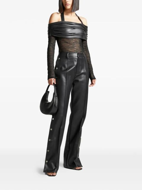 Manière De Voir pintuck popper trousers - Black - zdjęcie produktu nr 2