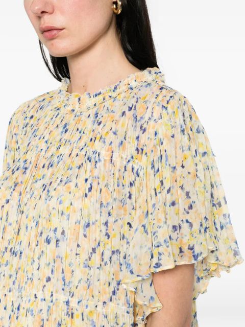 Ulla Johnson Rylan ruffled floral mini dress - Neutrals