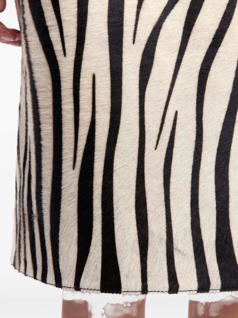 16Arlington Delta zebra-print skirt - Neutrals
