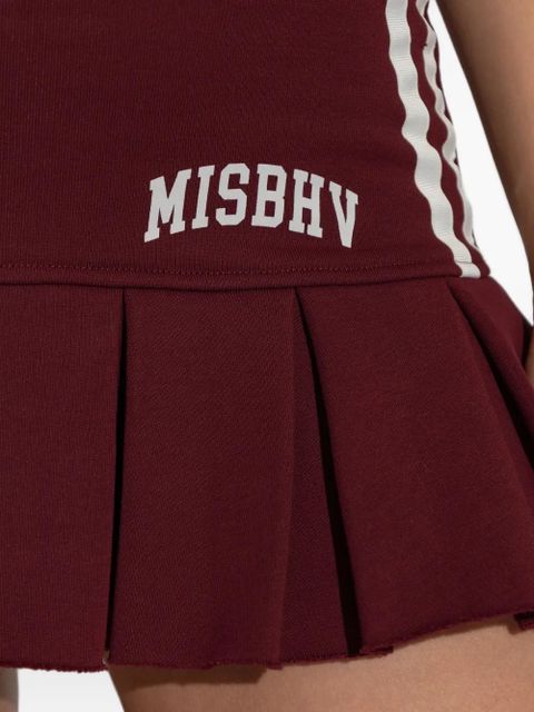 MISBHV pleated stripe mini skirt - Red