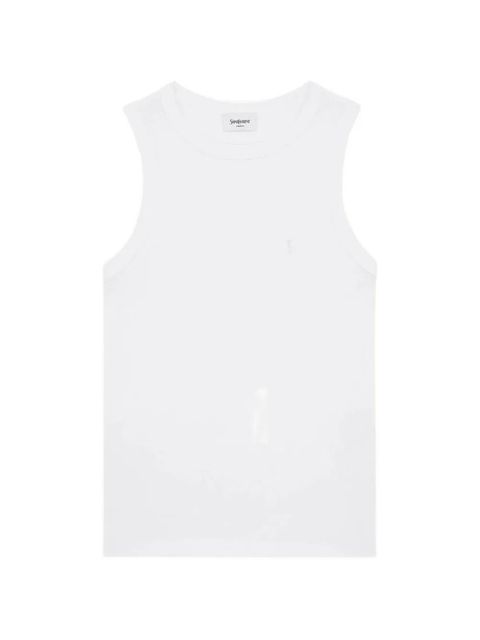 Saint Laurent Cassandre embroidered top - White - zdjęcie produktu nr 1