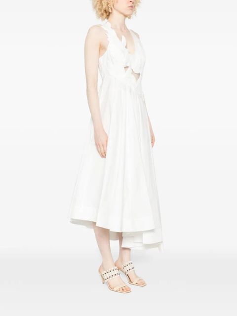 ZIMMERMANN Luna appliqué midi dress - Neutrals