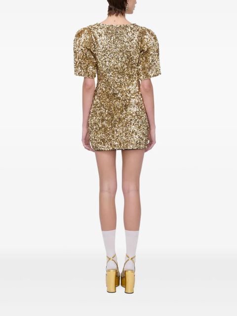 Marc Jacobs sequin-embellished mini dress - Gold