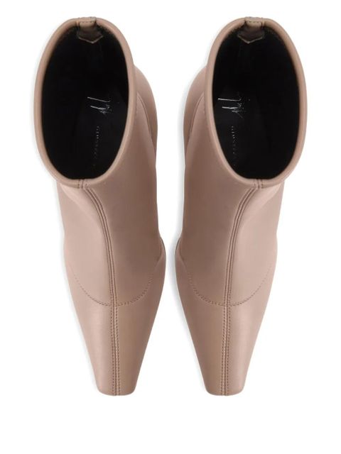 Giuseppe Zanotti Janiee Stretch square-toe ankle boots - Neutrals