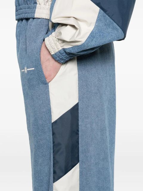 AMIRI drawstring chambray track pants - Blue