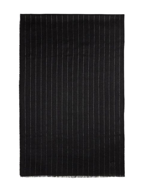 Lauren Ralph Lauren striped fringed scarf - Black - zdjęcie produktu nr 1