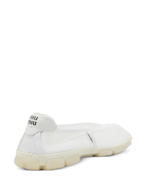 Miu Miu mesh ballet flats - White