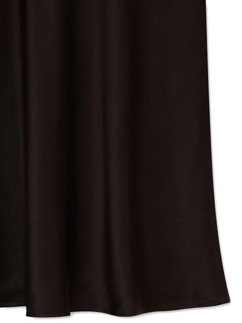 ANINE BING Bar silk midi skirt - Brown