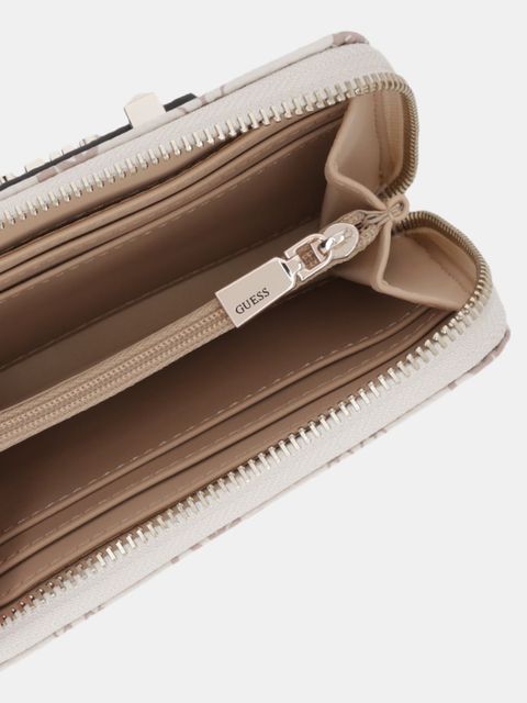 Guess portfel SILIA damski kolor beżowy SWGP98 90140