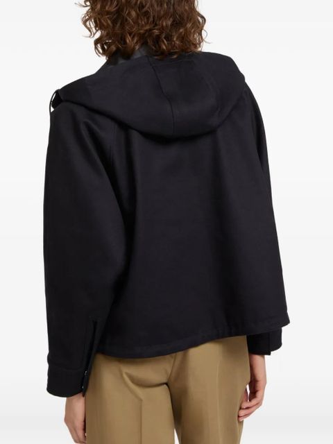 Yves Salomon hooded reversible jacket - Blue