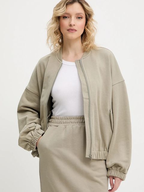 Answear.LAB komplet - bluza i spódnica damski kolor zielony