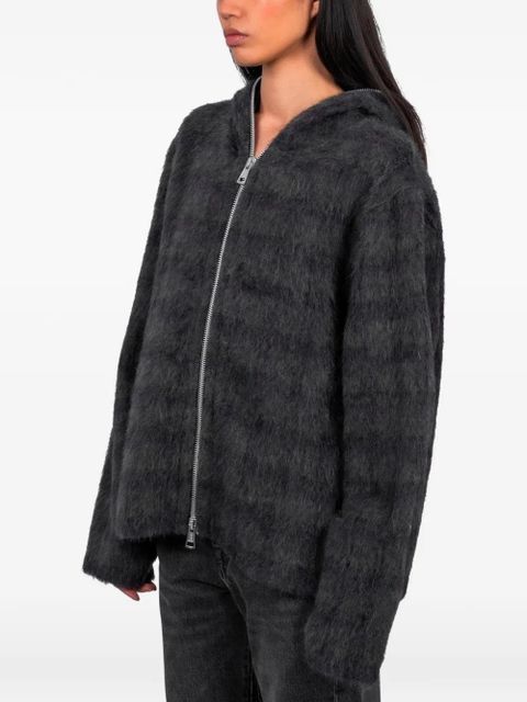 OUR LEGACY checkedzip-up hoodie - Grey - zdjęcie produktu nr 2