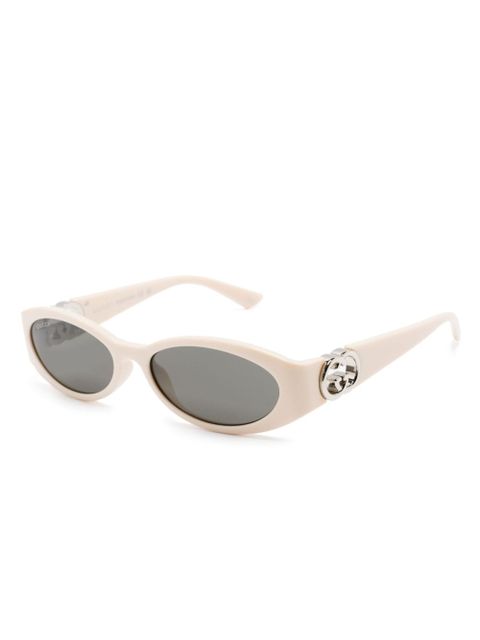 Gucci Eyewear oval-frame tinted-lenses sunglasses - Neutrals - zdjęcie produktu nr 2