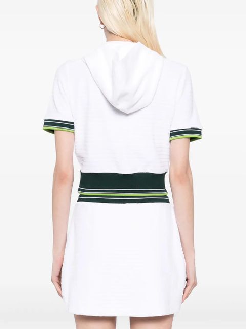 Casablanca velour hooded top - White