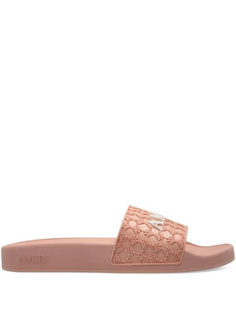 AMIRI MA Quad embossed slides - Pink