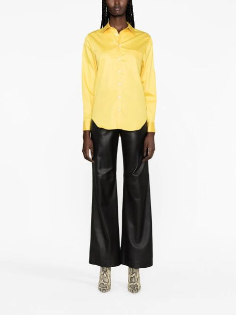 Zadig&Voltaire Taskiz slogan-embroidered cotton shirt - Yellow