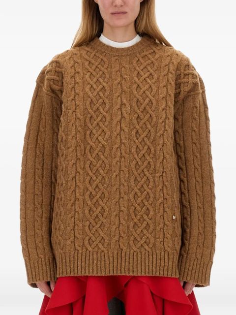Moschino cable-knit oversized jumper - Brown - zdjęcie produktu nr 1