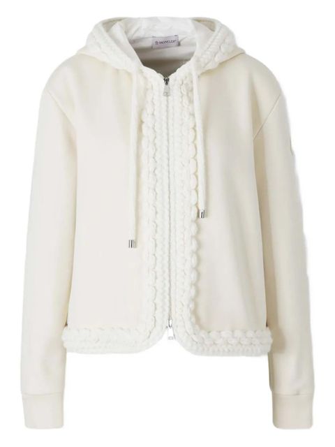 Moncler zip-up drawstring hoodie - White - zdjęcie produktu nr 1