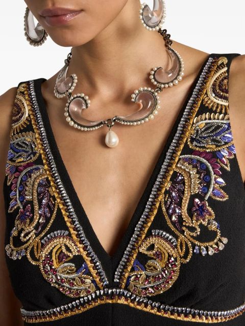 ETRO paisley-embellished necklace - Silver - zdjęcie produktu nr 2