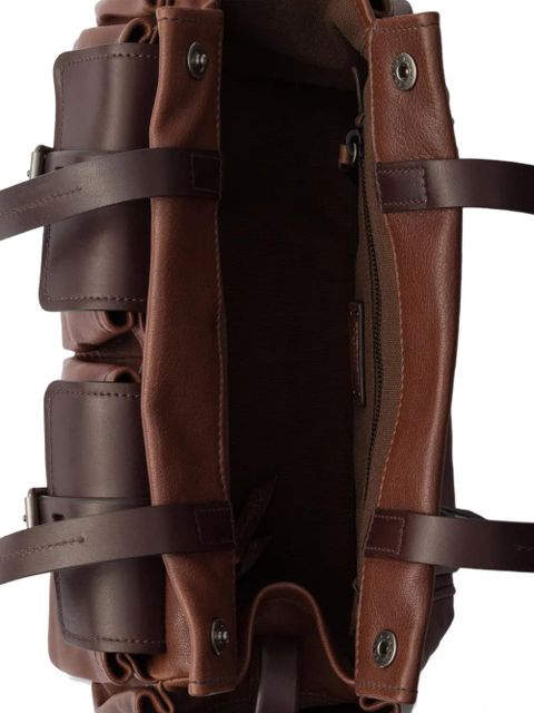 Prada Route medium leather tote bag - Brown