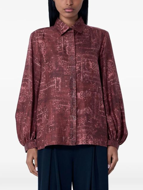 Max Mara printed silk shirt - Red - zdjęcie produktu nr 1