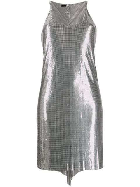 Rabanne metallized mesh dress - Silver - zdjęcie produktu nr 1