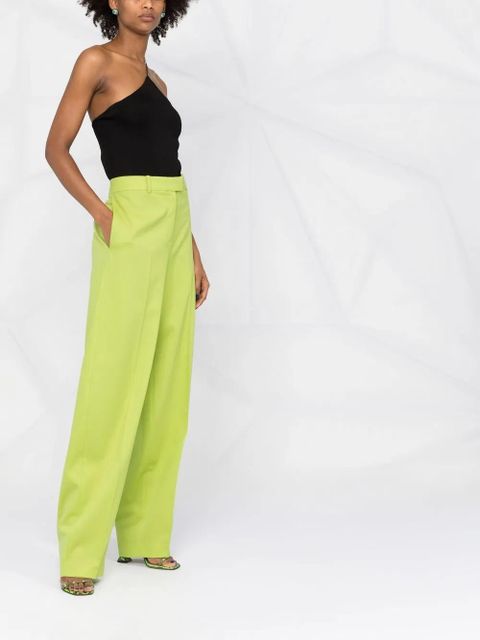 The Attico wide-leg tailored trousers - Green