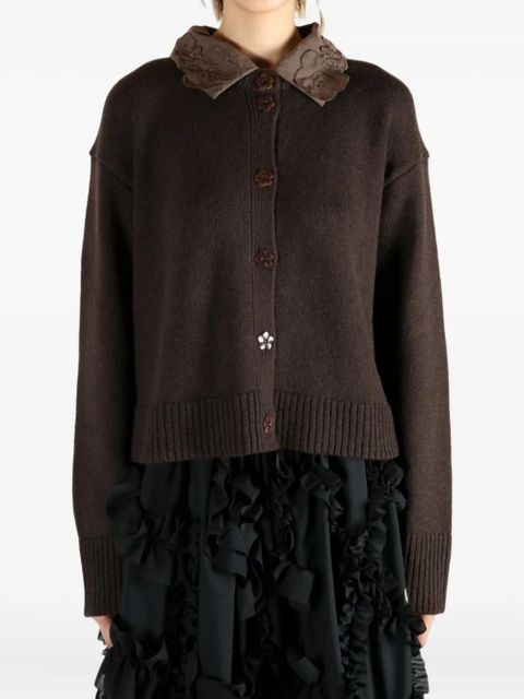 Cecilie Bahnsen Bibi embroidered-collar cardigan - Brown - zdjęcie produktu nr 2