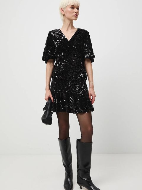 Medicine spódnica kolor czarny mini rozkloszowana - zdjęcie produktu nr 1