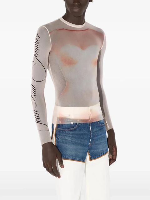 Jean Paul Gaultier silhouette-print T-shirt - Pink