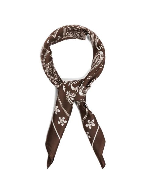 SANDRO printed scarf - Brown - zdjęcie produktu nr 2