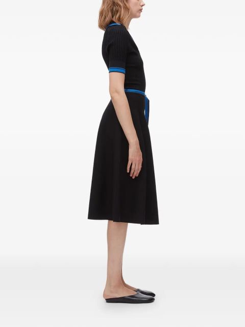 3.1 Phillip Lim textured rib polo midi dress - Black
