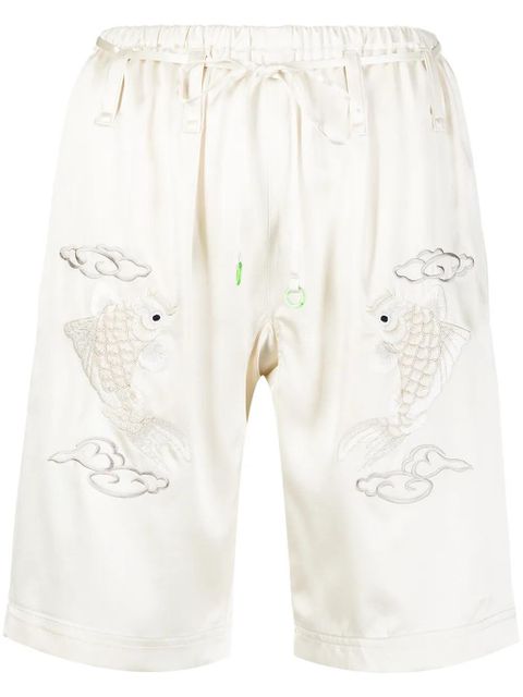 Alexander Wang embroidered-design shorts - Neutrals - zdjęcie produktu nr 1