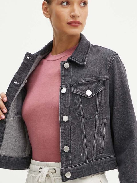 Pinko kurtka jeansowa damska kolor szary przejściowa 103864 A20U
