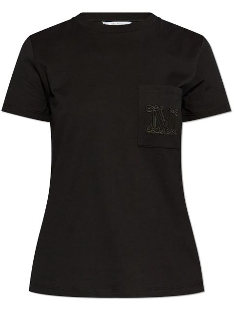 Max Mara logo-embroidered T-shirt - Black - zdjęcie produktu nr 1