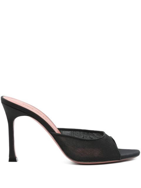 Amina Muaddi 100mm peep-toe sandals - Black - zdjęcie produktu nr 1