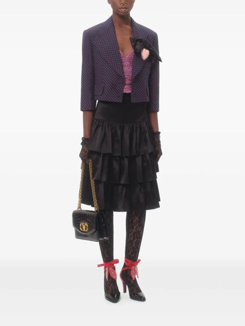 Valentino Garavani ruffled midi skirt - Black