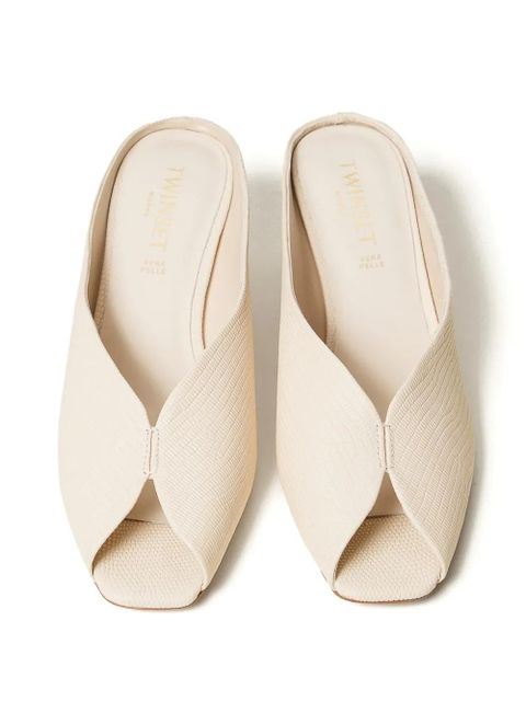 TWINSET tejus-print mules - Neutrals
