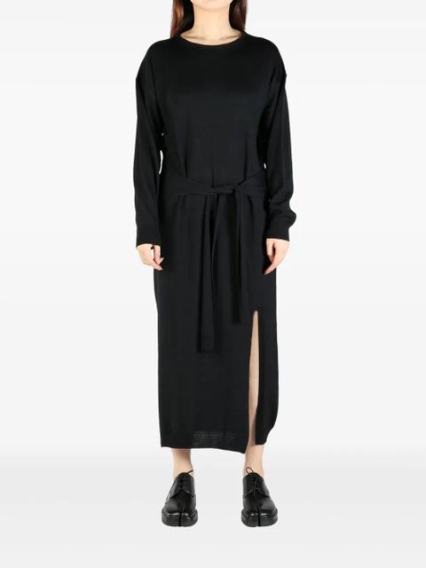 LEMAIRE knot-detail midi dress - Black