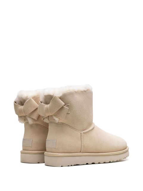 UGG Mini Bailey Suede Bow "Cream" boots - Brown