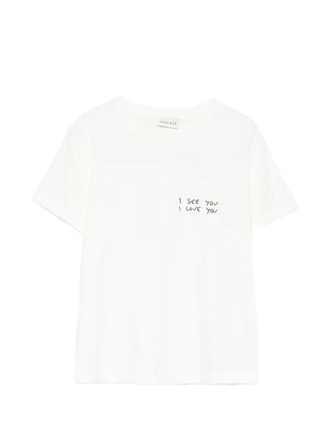 ANINE BING Shelley short-sleeve T-shirt - Neutrals - zdjęcie produktu nr 1