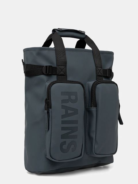 Rains plecak 14240 Texel Tote Backpack kolor szary duży gładki 14240 - zdjęcie produktu nr 2