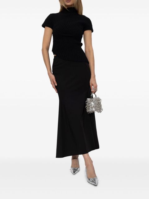 Cult Gaia ribbed-knit T-shirt - Black