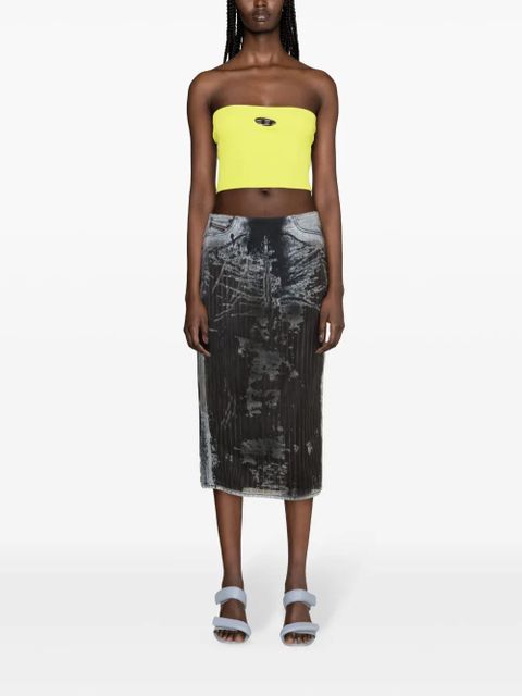 Diesel De-Pra-Fse1 denim midi skirt - Black - zdjęcie produktu nr 2