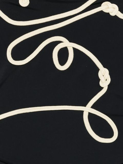 Johanna Ortiz string-appliqué swimsuit - Black