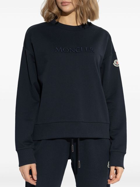 Moncler logo-embroidered sweatshirt - Blue - zdjęcie produktu nr 2