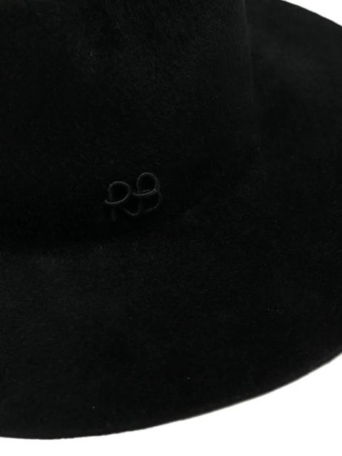 Ruslan Baginskiy faux-pearls embellished fedora hat - Black