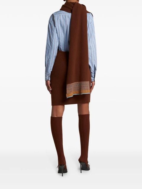 ETRO ribbed-knit midi dress - Brown