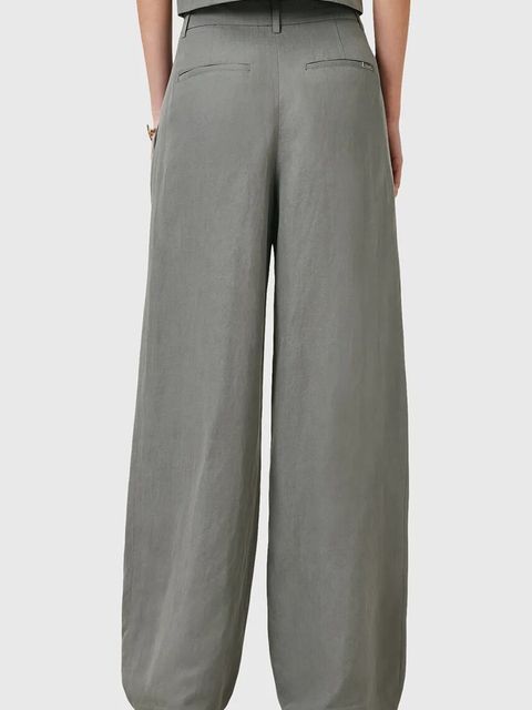 AllSaints spodnie AVERIE damskie kolor szary szerokie medium waist W045QC