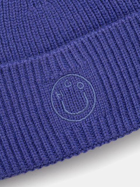 Hugo Blue czapka z dodatkiem wełny kolor niebieski 50551505 - zdjęcie produktu nr 2